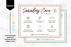 Editable Jewelry Care Card Canva Template - 5 Colors 2 Product Image 1