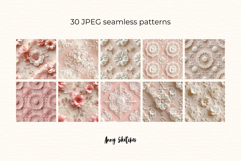 Coquette Lace Valentine Digital Paper Bundle Rococo Patterns Product Image 4