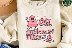 Cute Pink Christmas Tree Sublimation,Chritmas Png Product Image 4