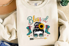 Blessed Momlife Sublimation, Retro Mama Png Product Image 4