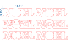 Christmas Sign Noel SVG laser cut file for Glowforge Product Image 4