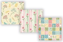 Spring Vibes Hand-Drawn Seamless Pattern, Pastel Pattern Product Image 4