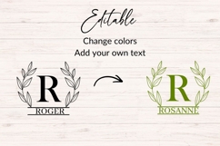 Wreath Split Monogram SVG Bundle Product Image 4