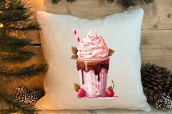 Pink Christmas Coffee Sublimation Clipart, Christmas PNG Product Image 4