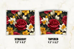 Rose & Daffodil Flower Tumbler Wrap | 20 oz tumbler wrap Product Image 2
