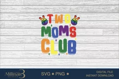 Two Moms Club Kids Pride SVG | Pride Month Baby SVG Product Image 4