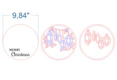 Merry Christmas Sign SVG laser cut files for Glowforge Product Image 4