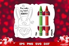 Valentines Day Coloring Card | Svg Bundle | Crayon Cards Product Image 4