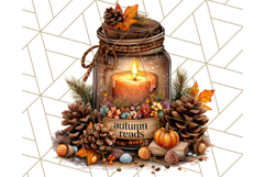 Autumn Library Clipart PNG, Cozy Fall Book Art Product Image 4