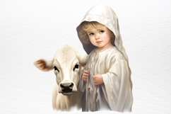 Christmas Baby Jesus Watercolor Clipart PNG Product Image 4