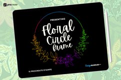 Floral Circle Frame | Procreate Brushes Product Image 1