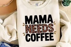 Mama Needs Coffee Sublimation, Retro Mama Png Product Image 4