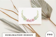 Watercolor flowers wreath PNG Product Image 4