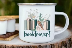 Flowers Books | Love Reading | Booktrovert Png | Sublimation Product Image 3