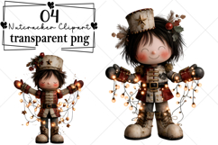 Whimsical Christmas Nutcracker Clipart Watercolor PNG Product Image 1