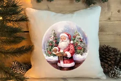 Santa Claus In Snow Globe Clipart Sublimation, Christmas SVG Product Image 4