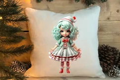 Christmas Little Girl Clipart Sublimation, Christmas PNG Product Image 4