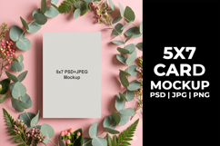 5x7 Boho Greeting Card Mockup, Minimalist Wedding Invitation Product Image 4