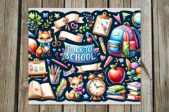 Back to school | 4 Skinny tumbler sublimation designs, PL Product Image 4