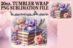 Uplifting Gift 20oz tumbler wrap, Book and flower Product Image 1
