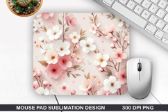 Flower Mouse Pad Sublimation, Spring Flower Mouse Pad PNG Product Image 1