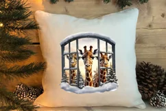 Cozy Christmas Family Animals Clipart , Christmas PNG Product Image 4