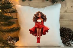 Cute Christmas Little Girl Sublimation Clipart Product Image 4