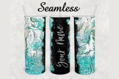 Emerald Green Glitter Marble 20oz sublimation design tumbler Product Image 1