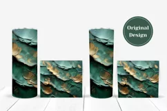 Art Paint Tumbler Sublimation Designs, Green Tumbler Wrap Product Image 4