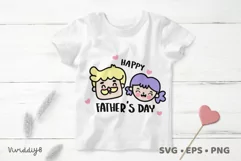 Happy fathers day svg, best dad kawaii clipart svg cricut Product Image 4