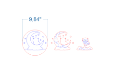 Owl Baby Name Sign SVG laser cut file for Glowforge Product Image 4