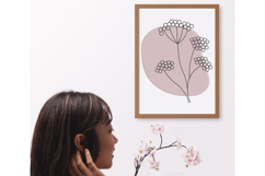 Minimal Botanical Line Art Embroidery Design Product Image 4