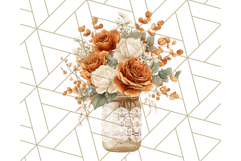 Fall Mason Jar Flowers PNG Clipart Product Image 4