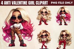 Anti Valentine girl Clipart PNG Product Image 1