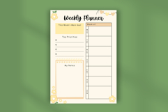 Pastel Weekly Planner Template Editable Canva Layout Product Image 4