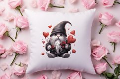 Black Gnome Valentines Day Clipart, Valentines Clipart Product Image 4
