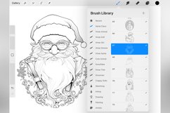 100 Procreate Vintage Santa Stamp Brushes Product Image 4