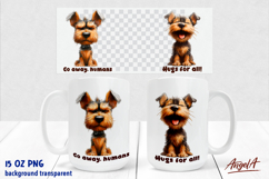 Coffee Dog Mug sublimation, funny before after mug quote Product Image 1