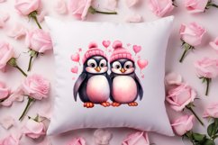 Cute Couple Animal Valentine Clipart, Valentines Day Couplet Product Image 4