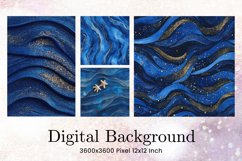 blue glitter Background Wallpaper Sparkles Digital Paper_4 Product Image 1