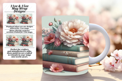 Happy 11oz Mug Wrap Png Template , Books Product Image 1