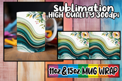 Pure elegance sublimation 11oz 15oz mug wrap, Pattern Product Image 1