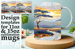 Golden Views Mug Design: Glitter Sublimation, Spring Product Image 1
