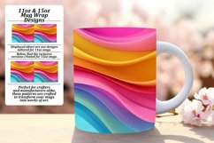 Sublimation Mug Wrap with Colorful Gradient 11oz/15oz Product Image 1