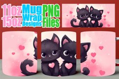 Heartfelt Animals on Mug Wrap: Sublimation Product Image 1