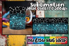 Floral Fantasy: Glitter Leopard Mug Sublimation Product Image 1