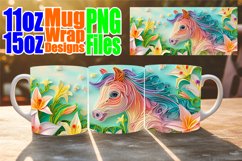 Colorful 3D Easter Mug Wrap Sublimation - Happy Easter Product Image 1