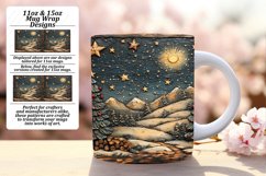 Stylish 11oz Mug Wrap Png Artwork , Christmas Product Image 1