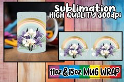 Uplifting days 11oz 15oz sublimation wrap, Flower Product Image 1