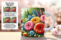 Nature 15oz Mug Wrap Png Design , Flower Product Image 1